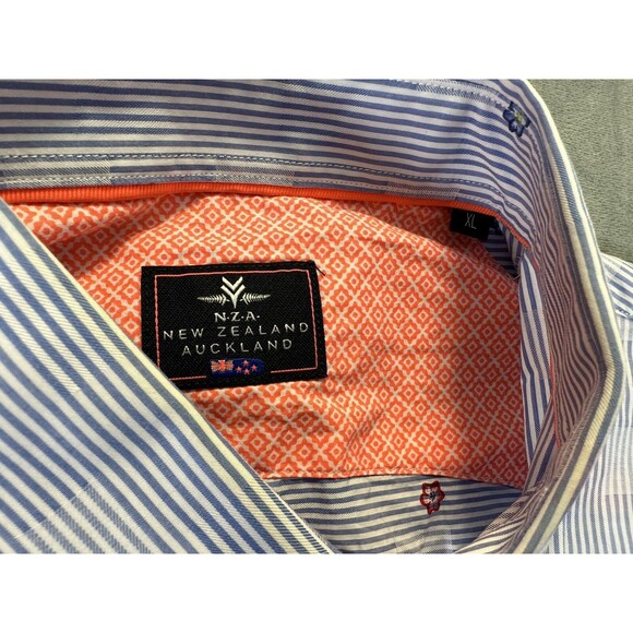 NZA New Zealand Auckland Arawata Button Shirt Mens XL Flowers Short Sleeve AOP - Picture 4 of 8